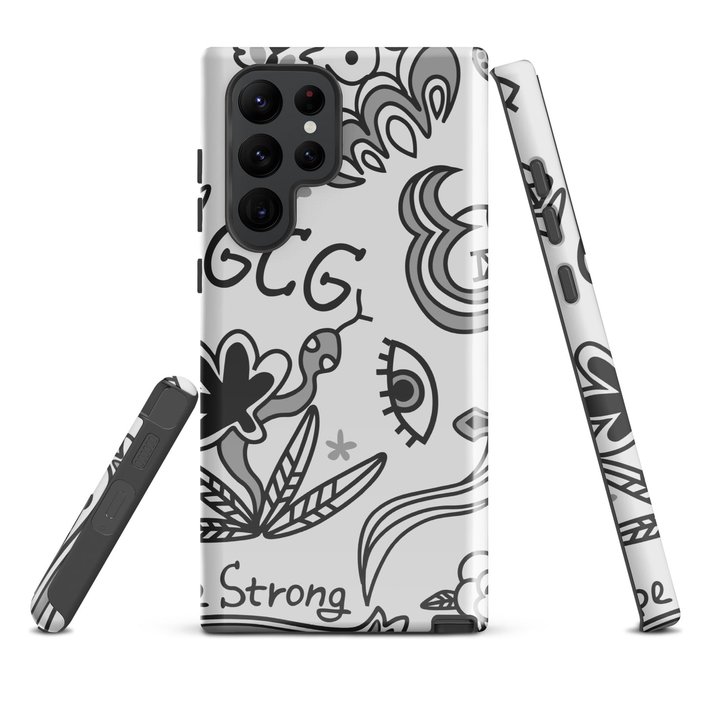 Grey Tat Fur Tough case for Samsung®