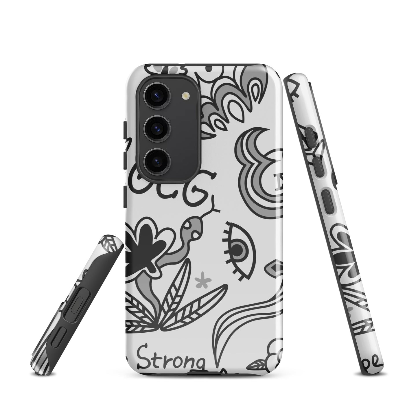 Grey Tat Fur Tough case for Samsung®