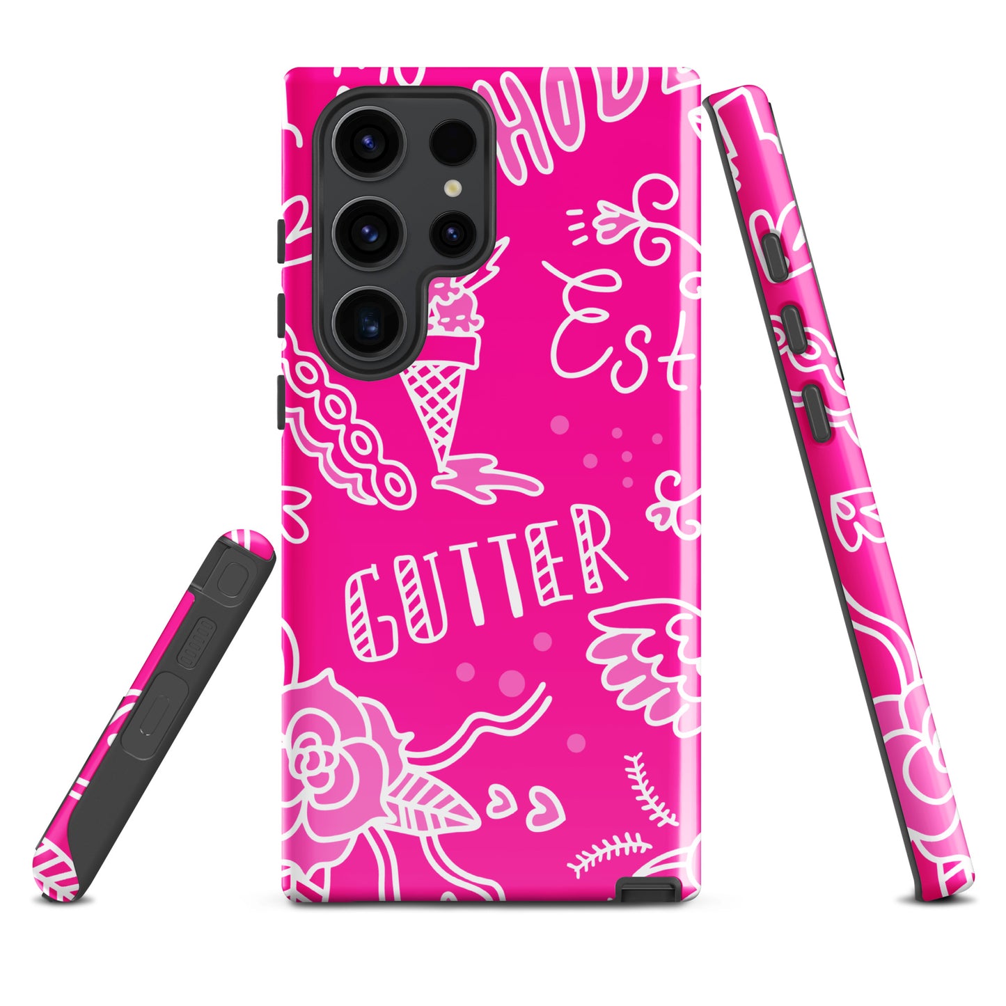 Pink Tat Fur Tough case for Samsung®