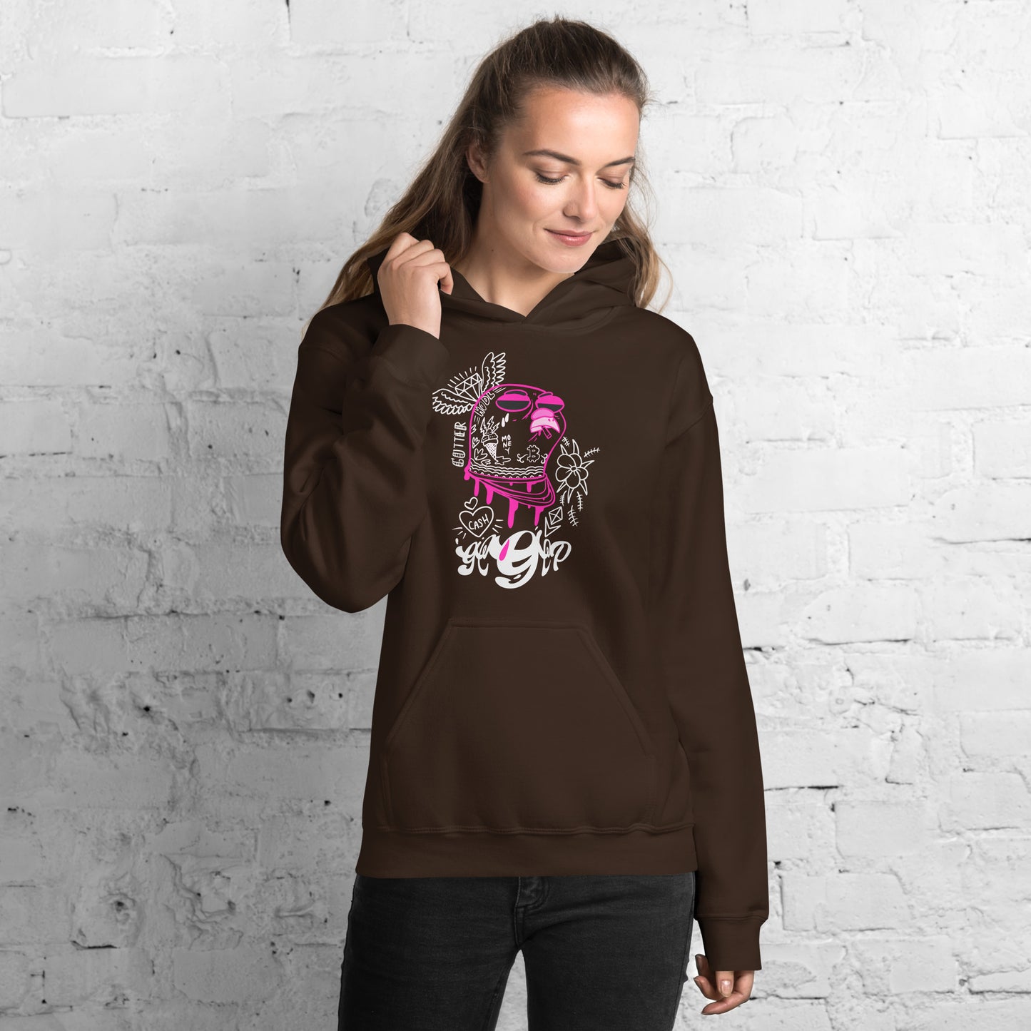 Pink Drip Piji Hoodie