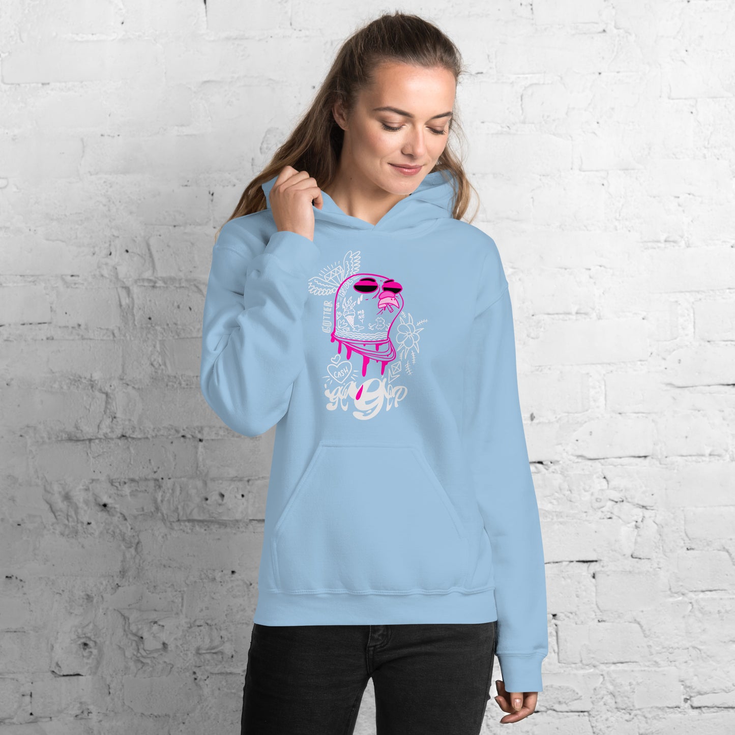 Pink Drip Piji Hoodie