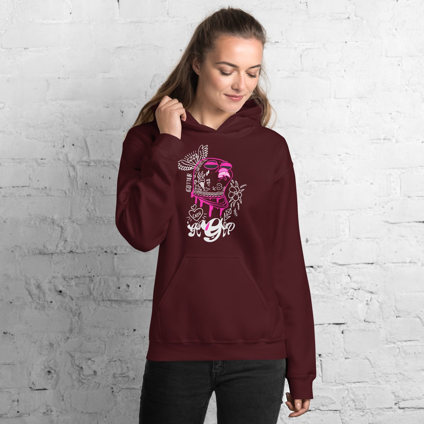 Pink Drip Piji Hoodie