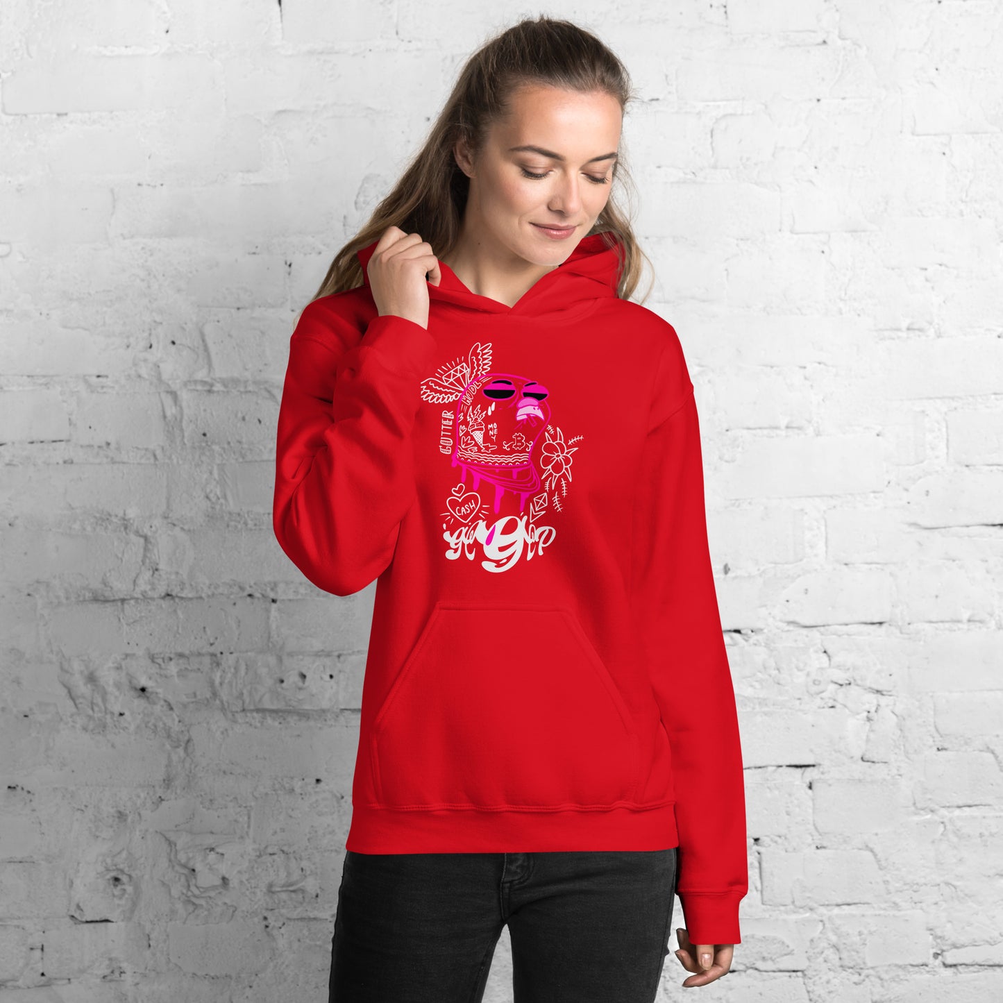 Pink Drip Piji Hoodie