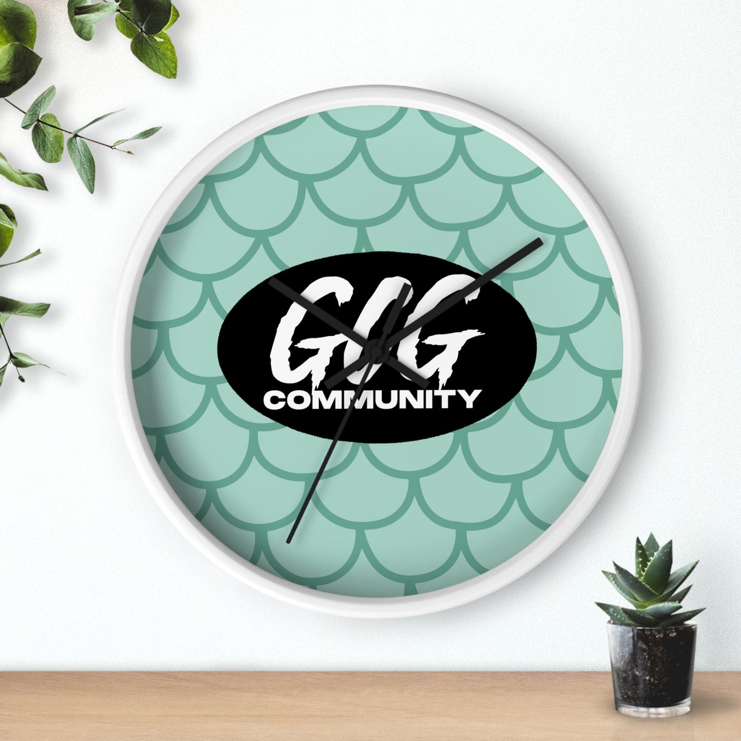 Fish Scale Fur Wall Clock