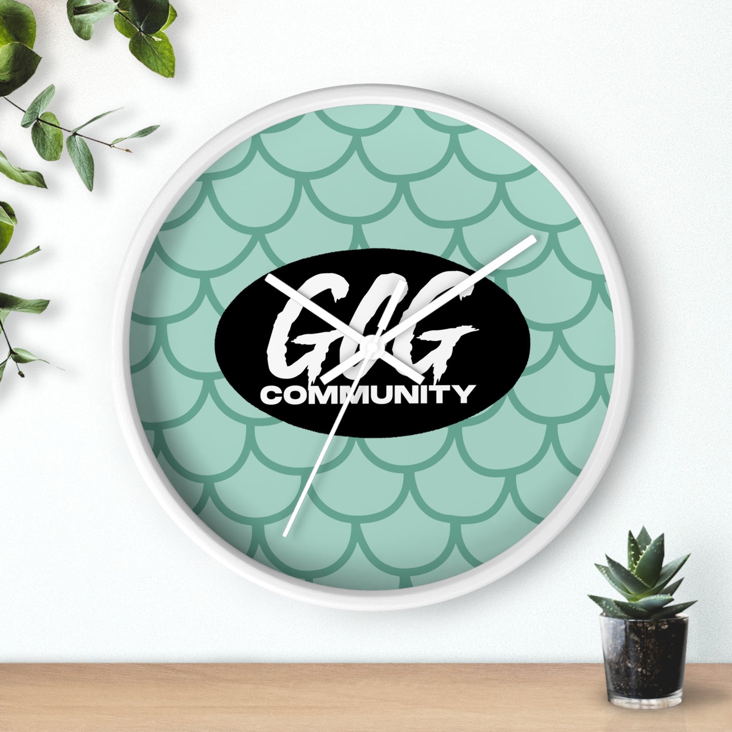 Fish Scale Fur Wall Clock
