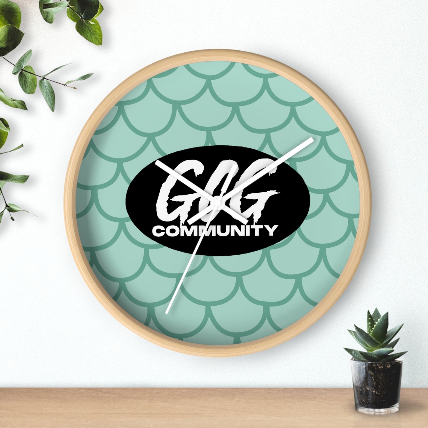 Fish Scale Fur Wall Clock