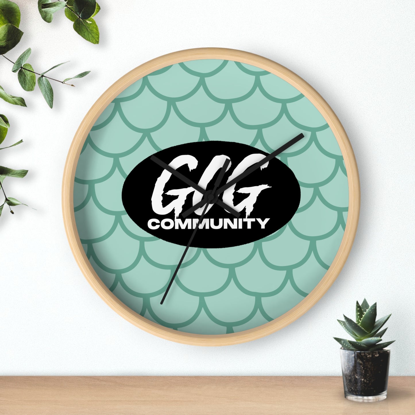 Fish Scale Fur Wall Clock