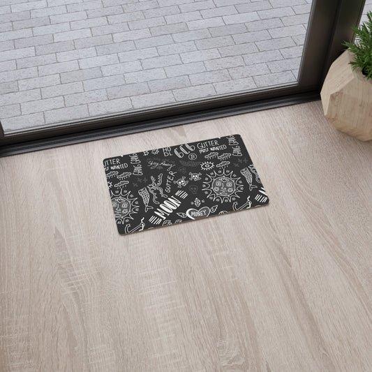 Black Tat Fur Floor Mat