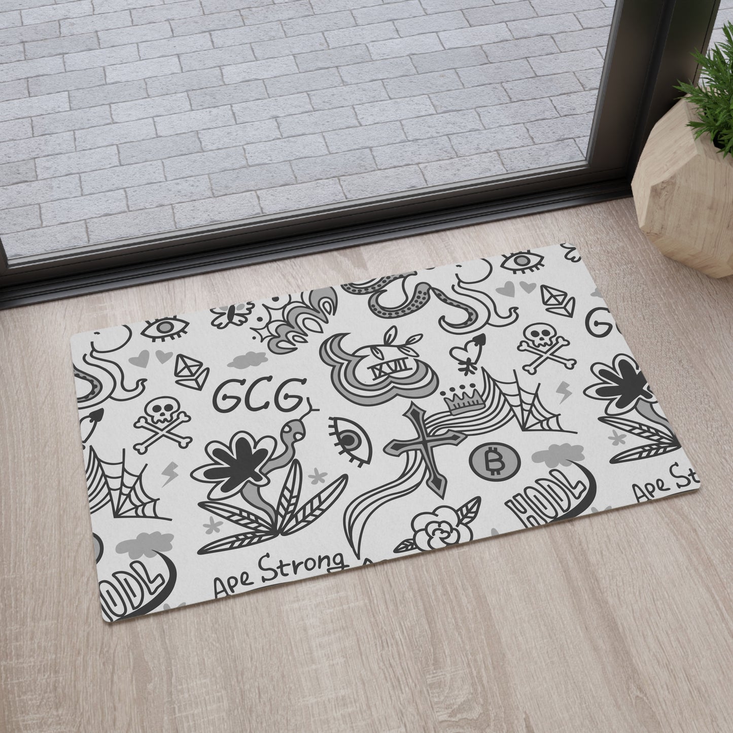 Grey Tat Fur Floor Mat