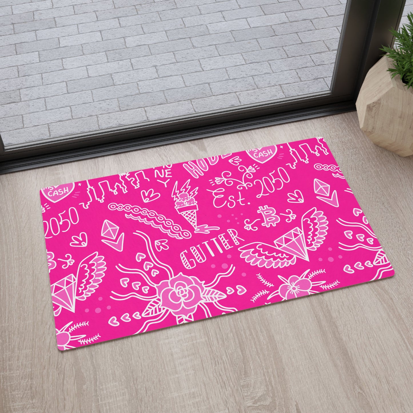 Pink TatFur Floor Mat