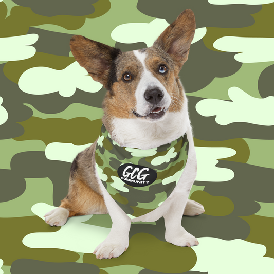 Camo Fur Pet Bandana Collar