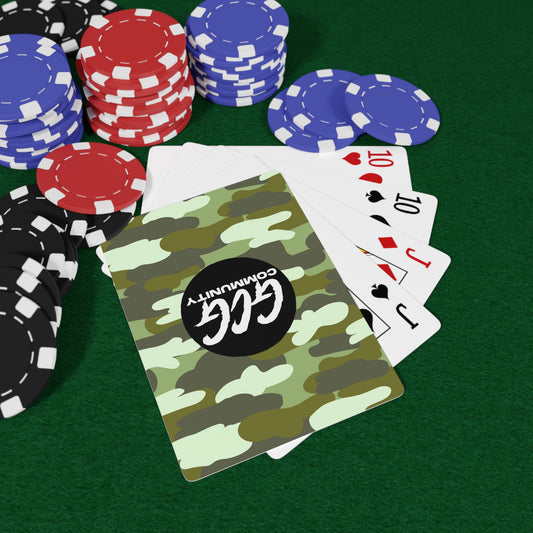 Camo Fur Poker Cards