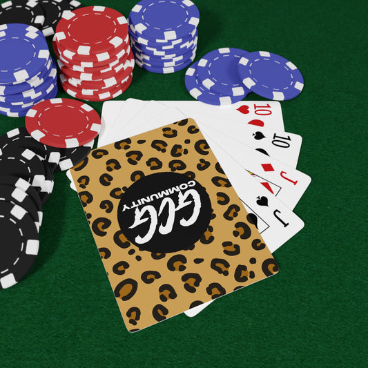 Leopard Fur Poker Cards