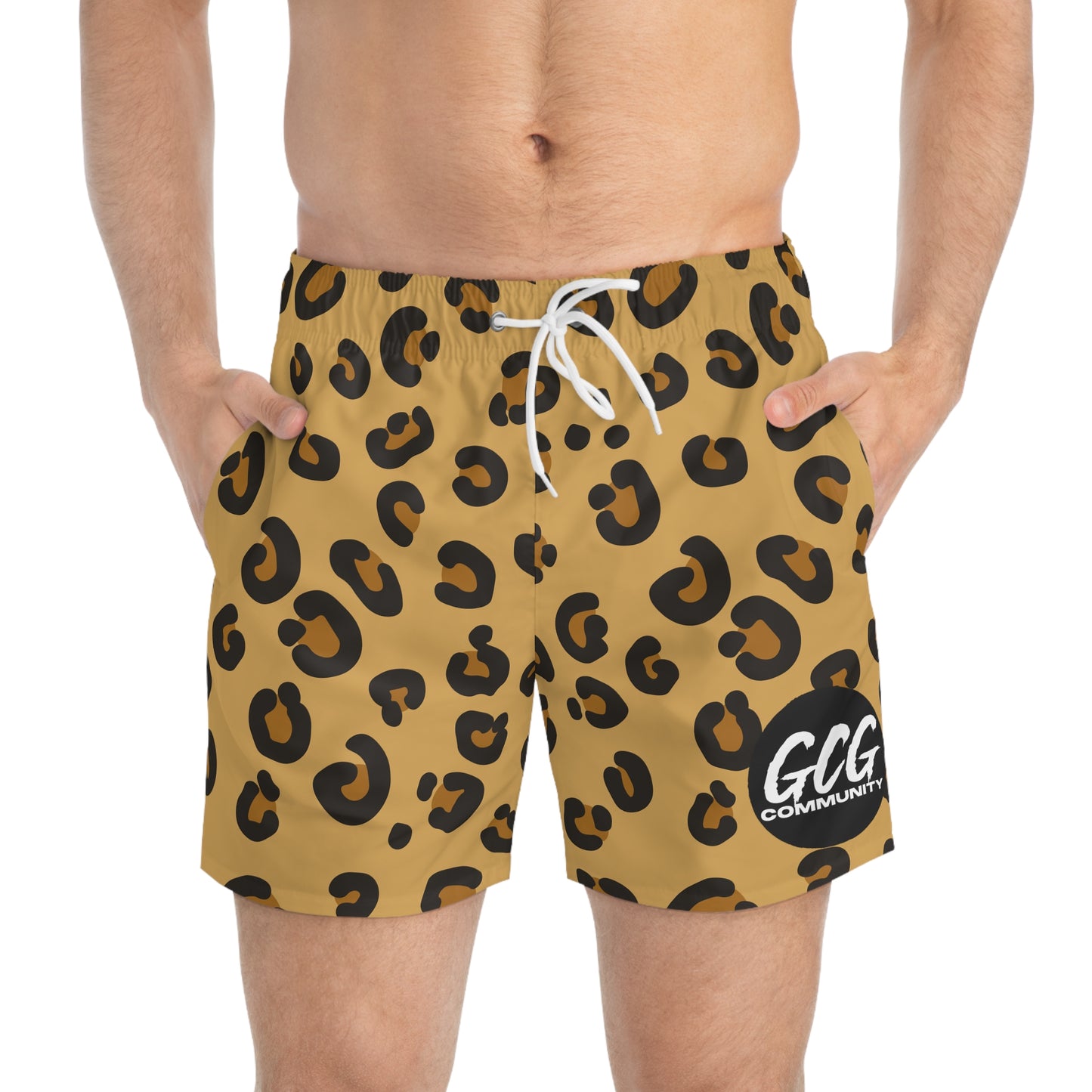 Leopard Fur Swim Trunks