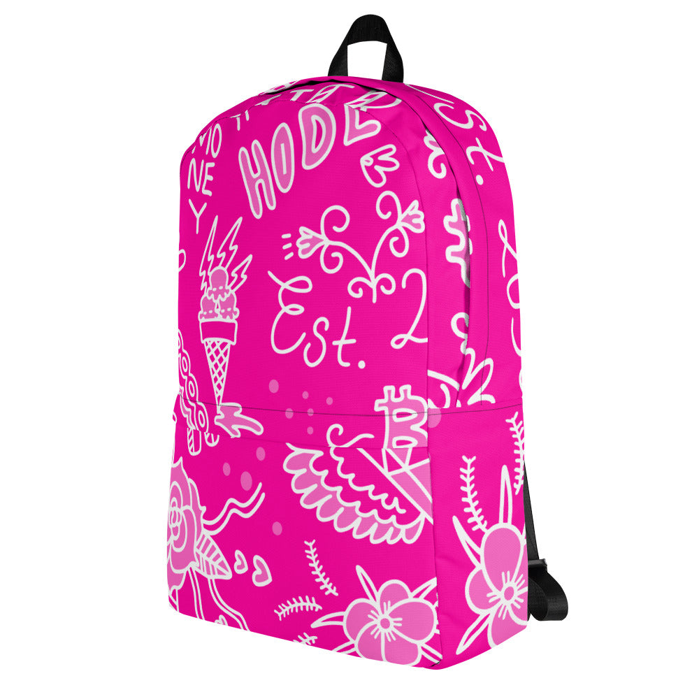 Pink Tat Fur Backpack