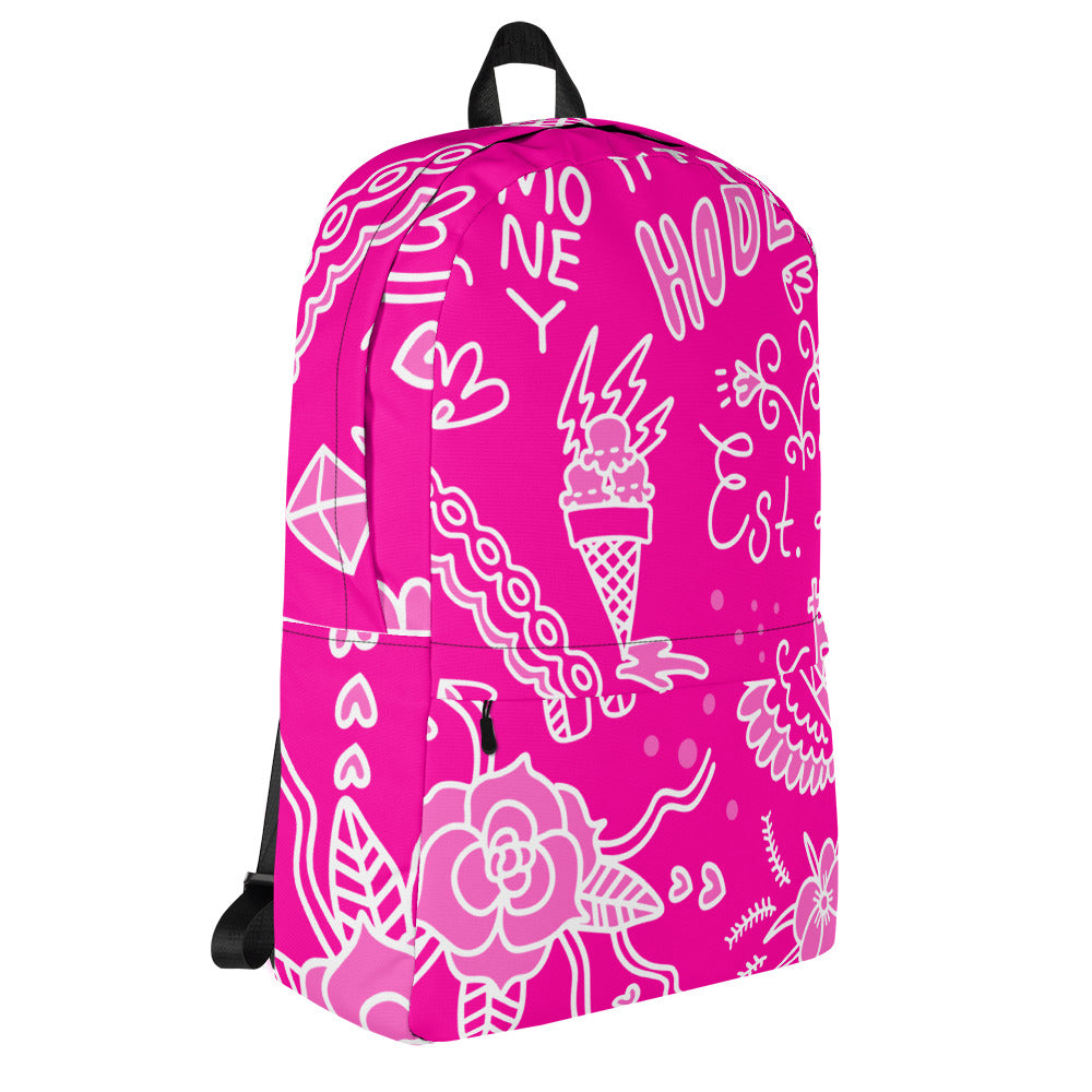 Pink Tat Fur Backpack