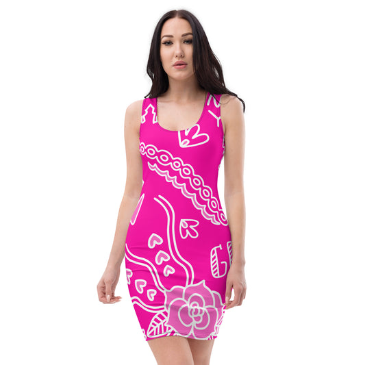 Pink Tat Fur Cut & Sew Dress