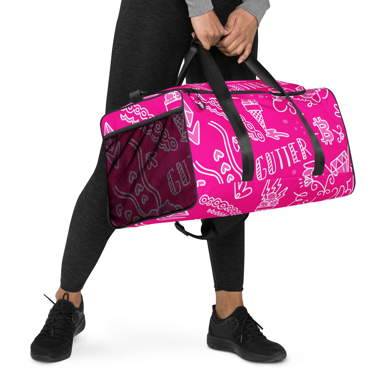 Pink Tat Fur Duffle Bag