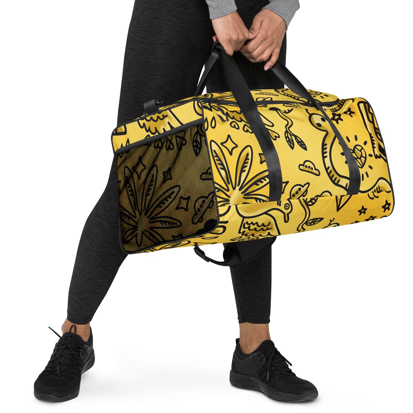 Gold Tat Fur Duffle Bag