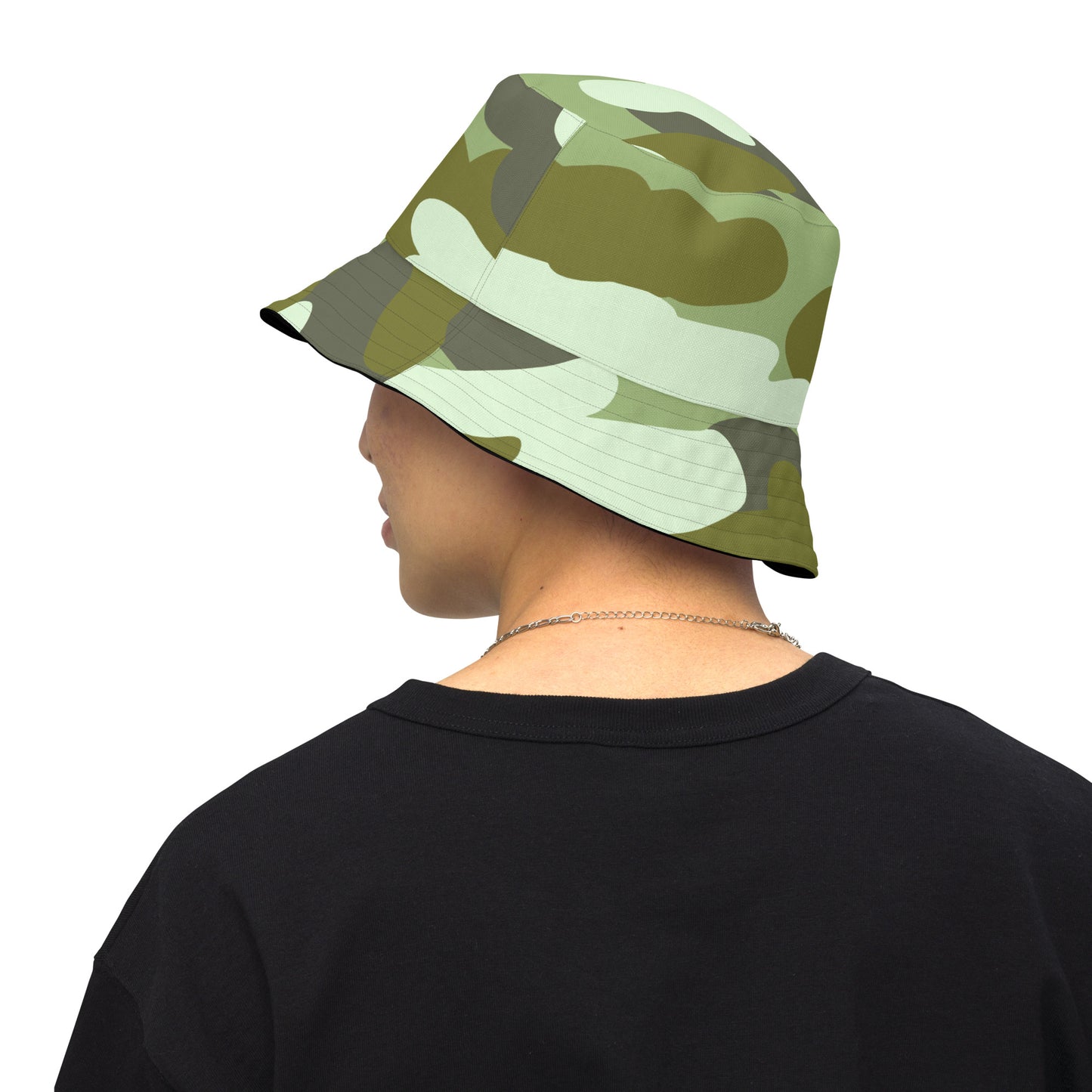 Camo Fur Reversible Bucket Hat