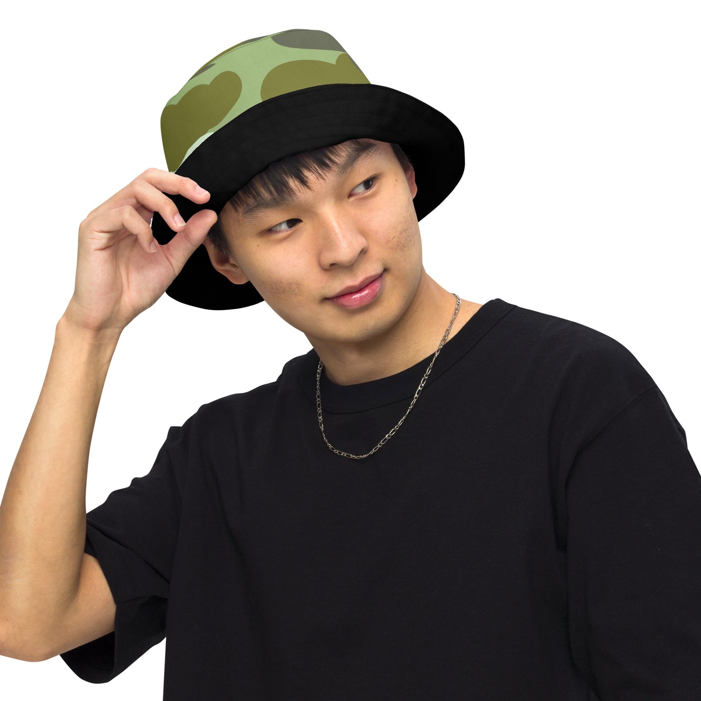 Camo Fur Reversible Bucket Hat