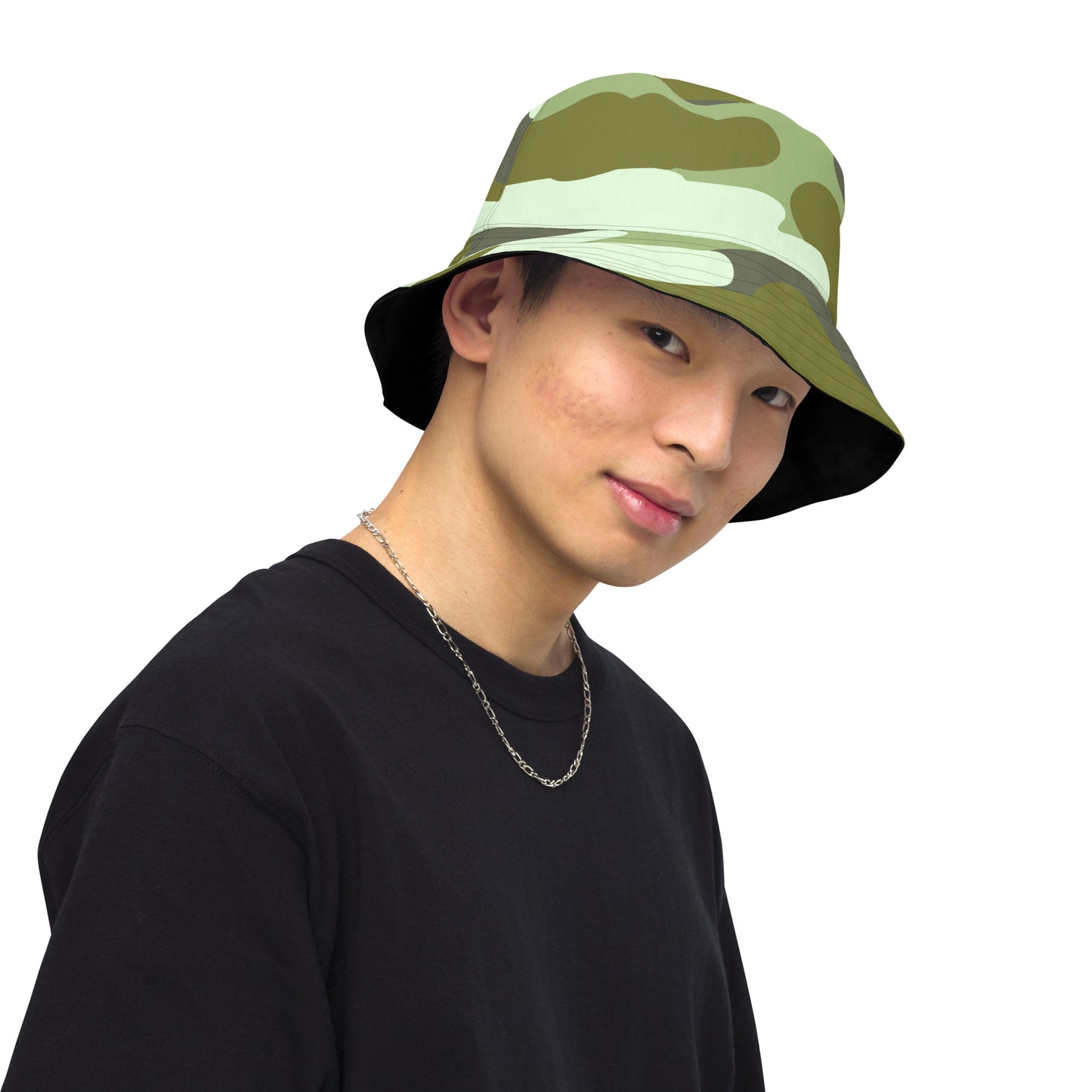 Camo Fur Reversible Bucket Hat