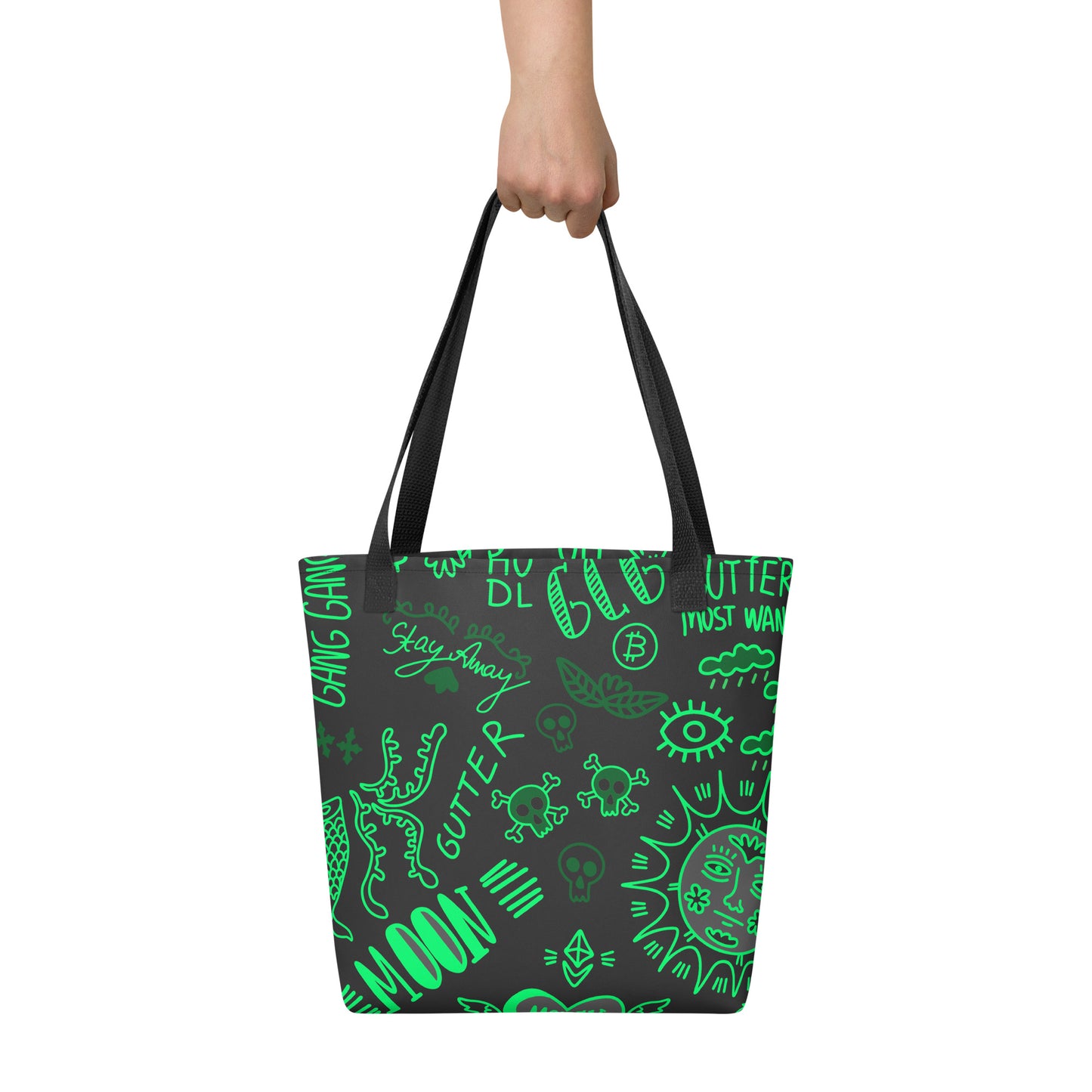 Green Tat Fur Tote Bag