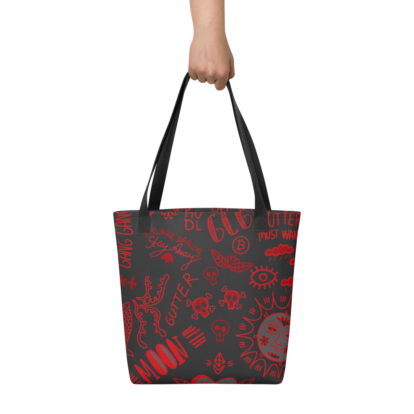 Red Tat Fur Tote Bag