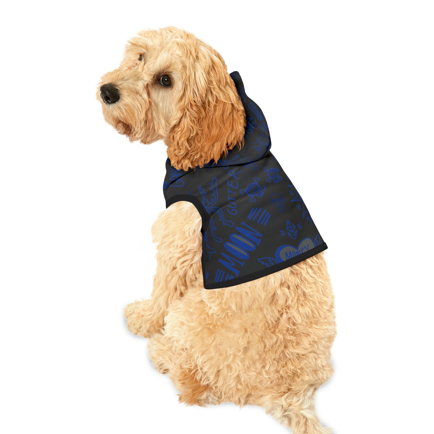 Blue Tat Fur Pet Hoodie