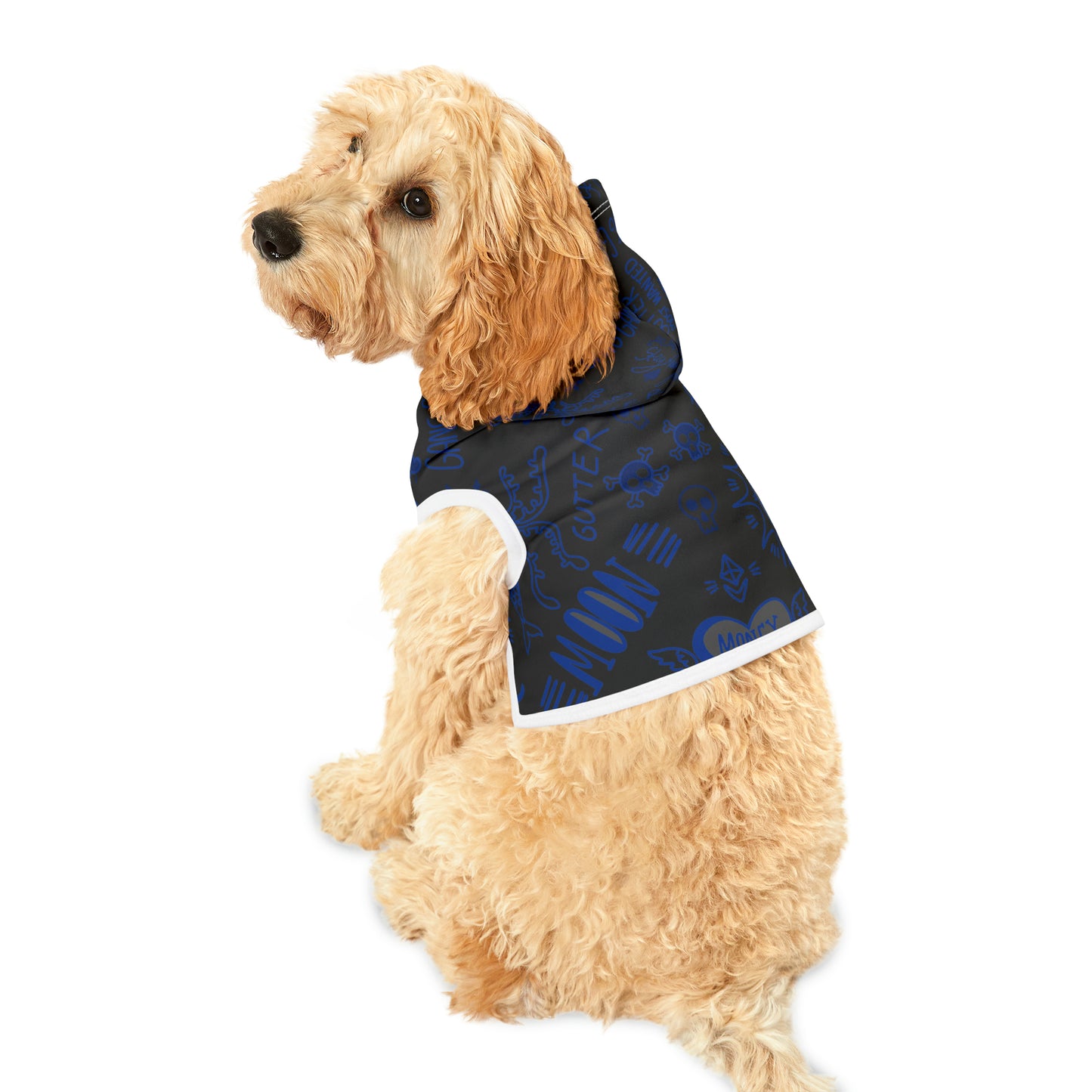 Blue Tat Fur Pet Hoodie