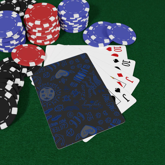 Blue Tat Fur Poker Cards