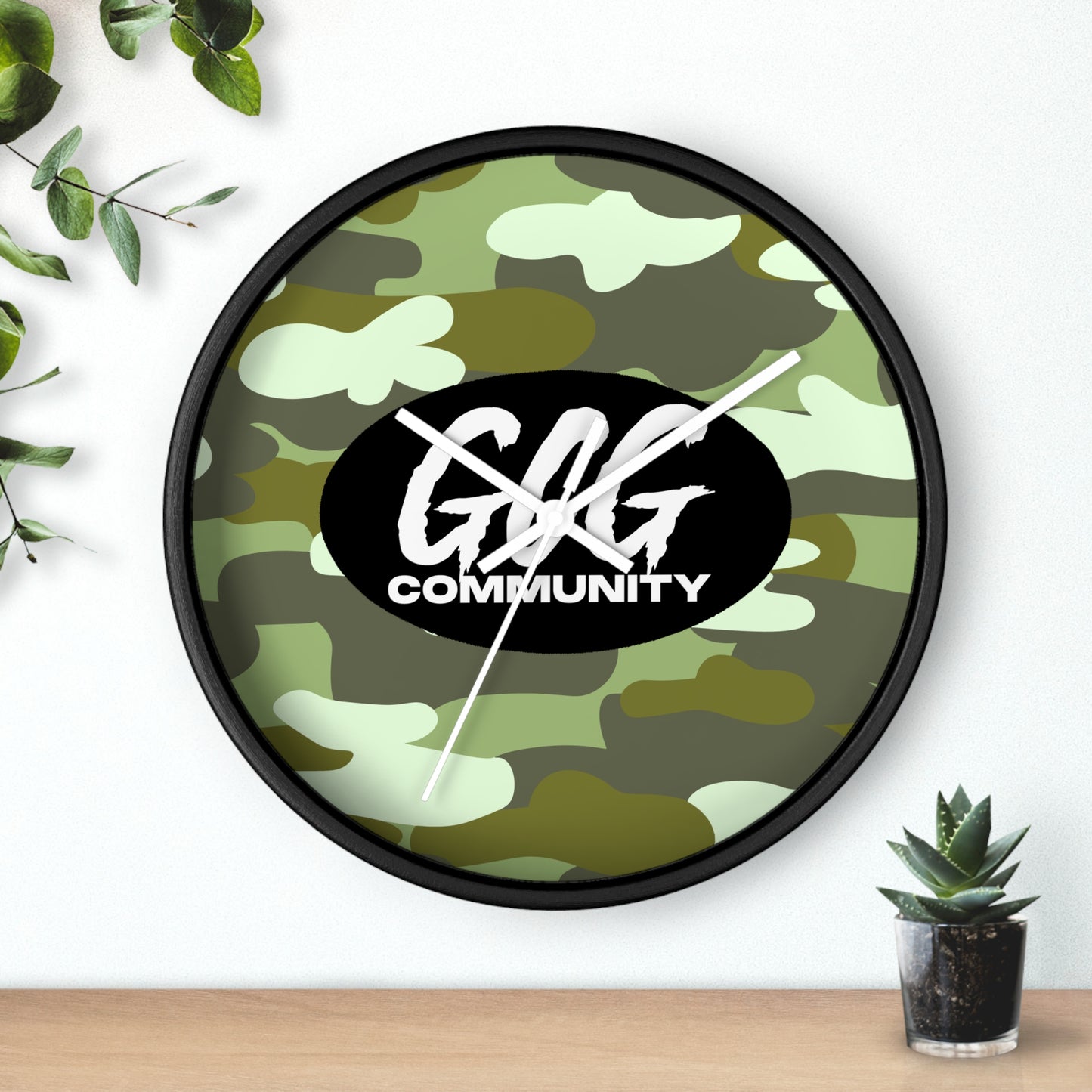 Camo Fur Wall Clock