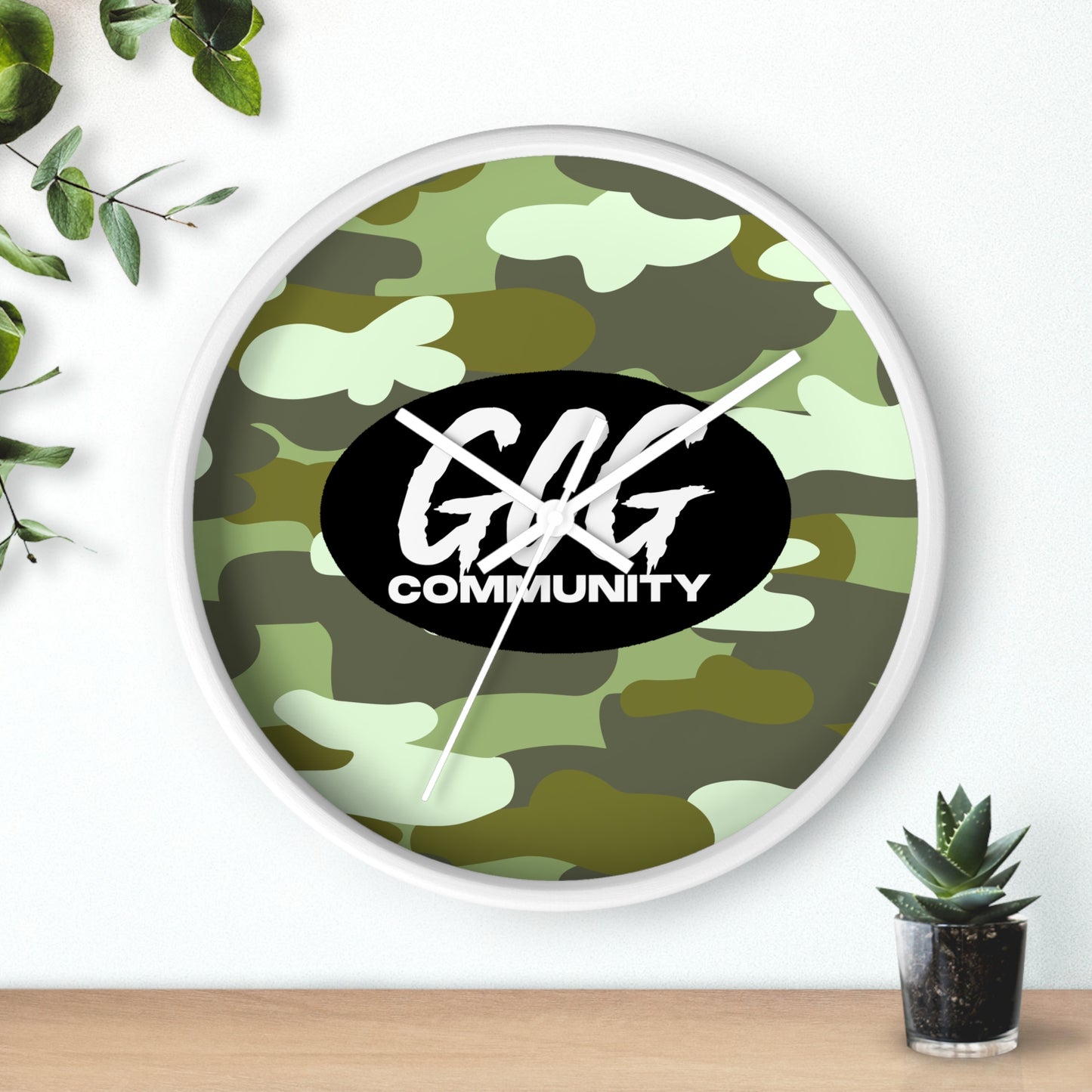 Camo Fur Wall Clock