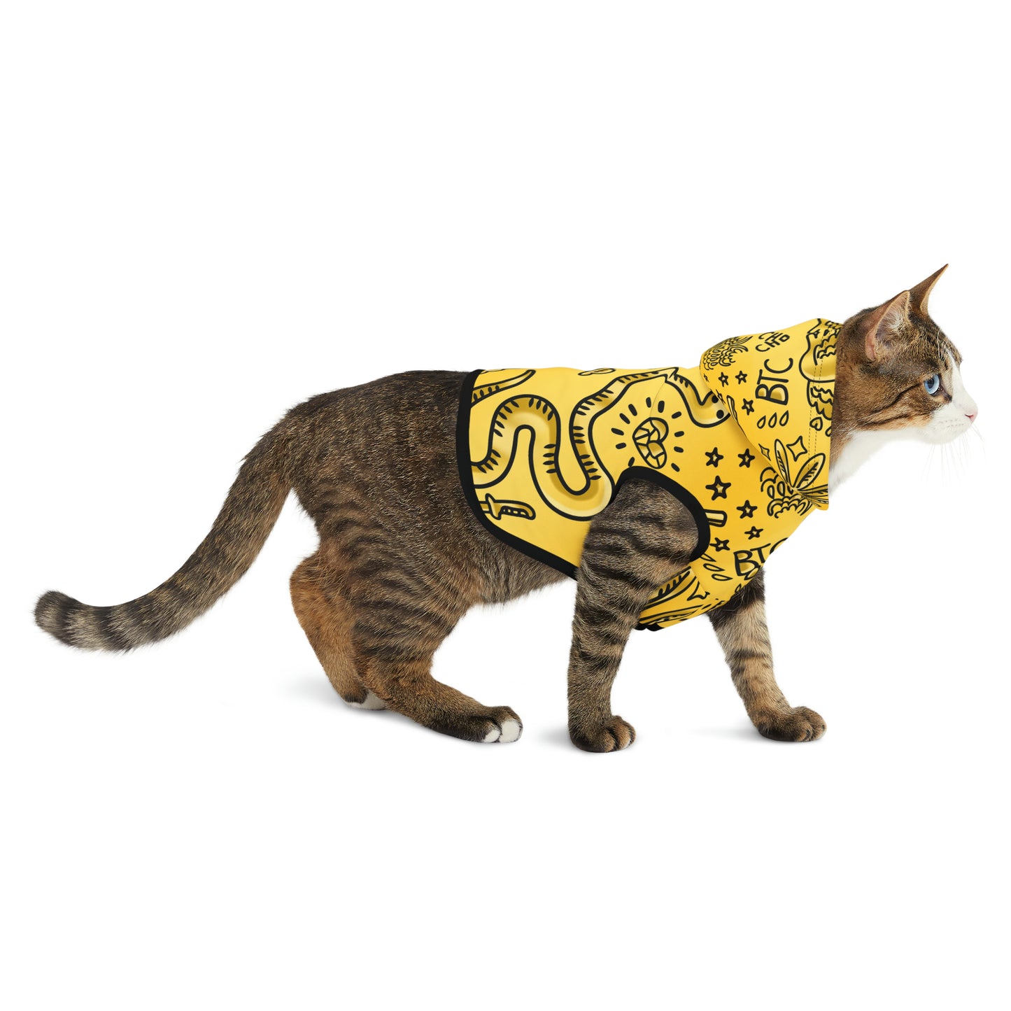 Gold Tat Fur Pet Hoodie