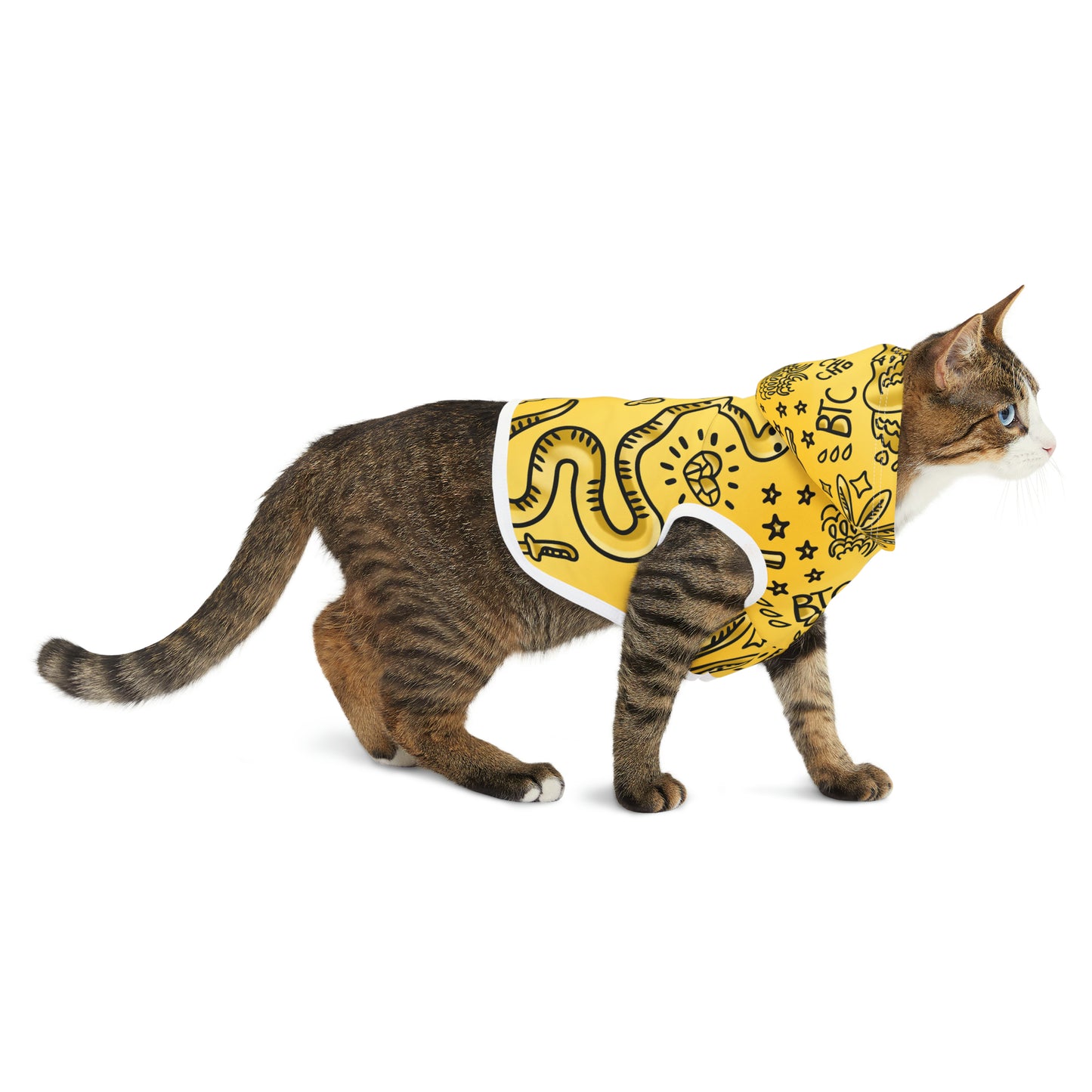 Gold Tat Fur Pet Hoodie