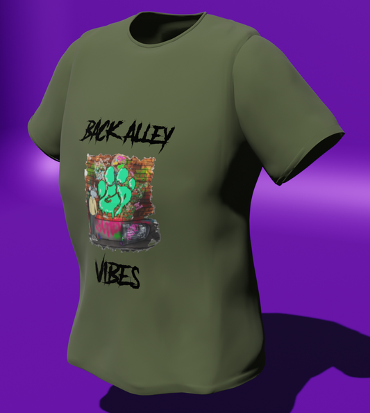 GP x Back Alley Vibes 3D T-Shirt- Military Green