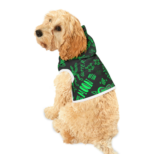 Green Tat Fur Pet Hoodie