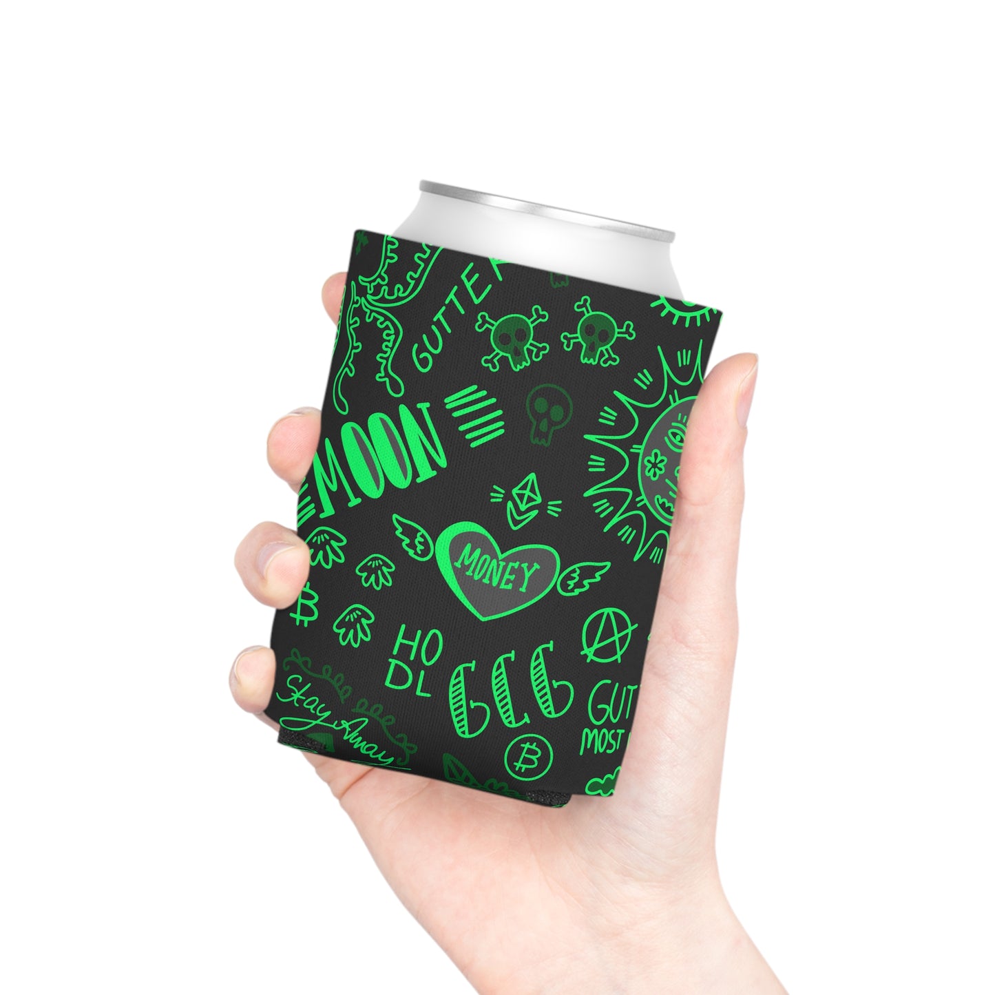 Green Tat Fur Coozie