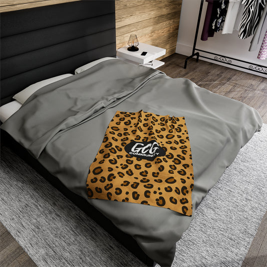 Leopard Fur Velveteen Plush Blanket