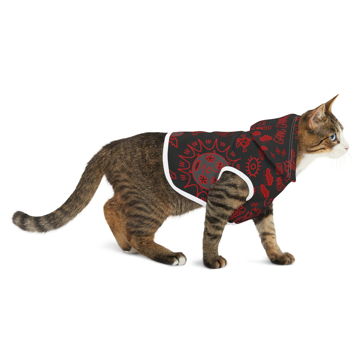 Red Tat Fur Pet Hoodie