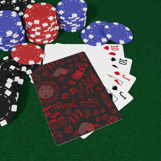 Red Tat Fur Poker Cards