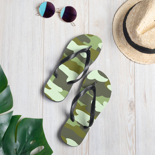 Camo Fur Flip-Flops