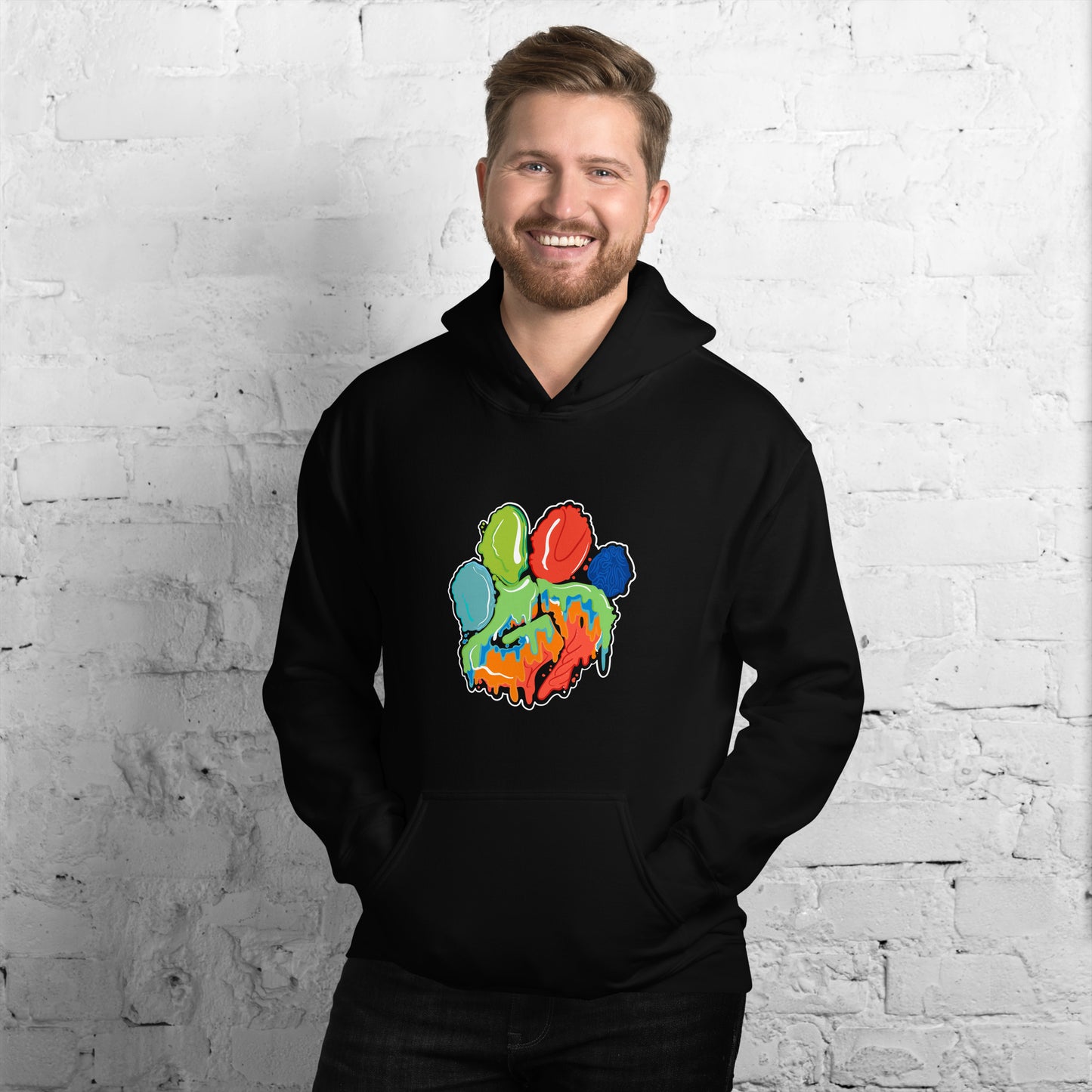 Heat Wave Paw Print Hoodie