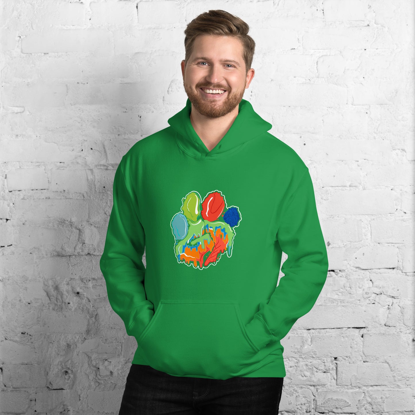 Heat Wave Paw Print Hoodie