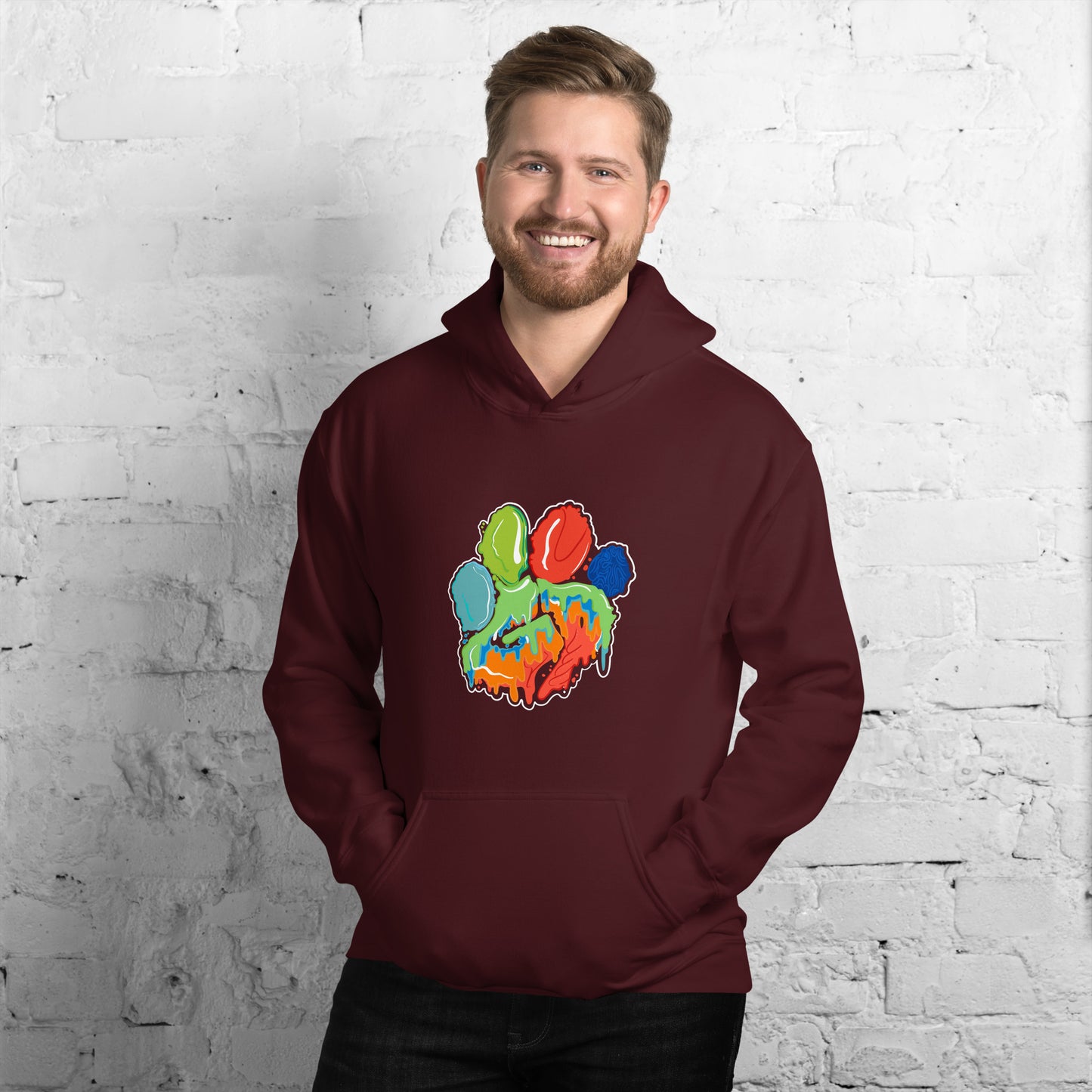 Heat Wave Paw Print Hoodie