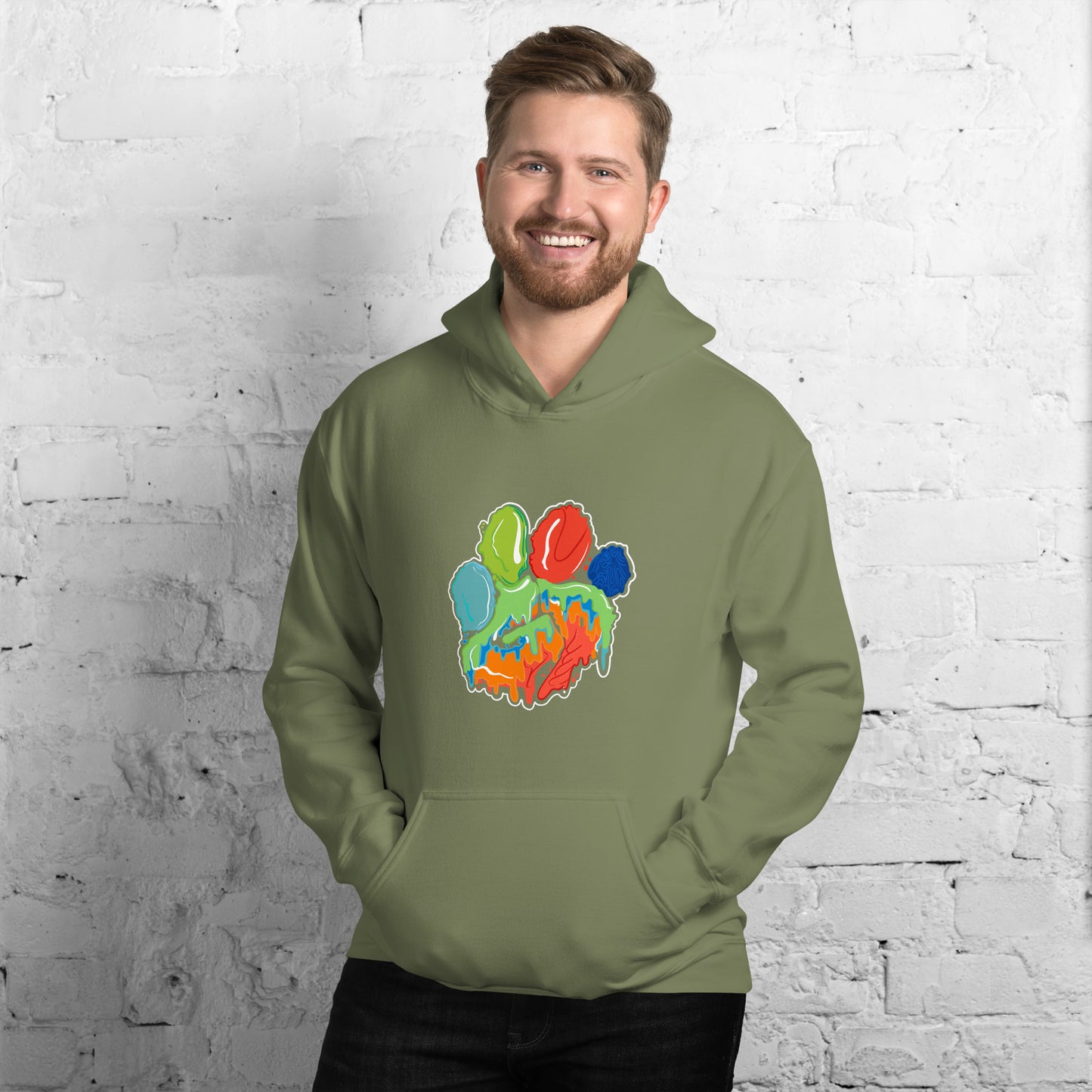 Heat Wave Paw Print Hoodie