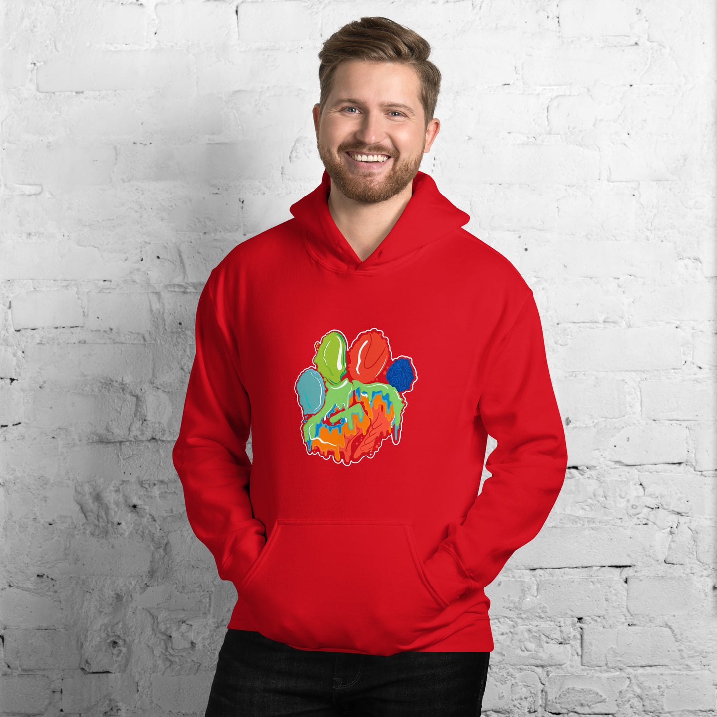 Heat Wave Paw Print Hoodie