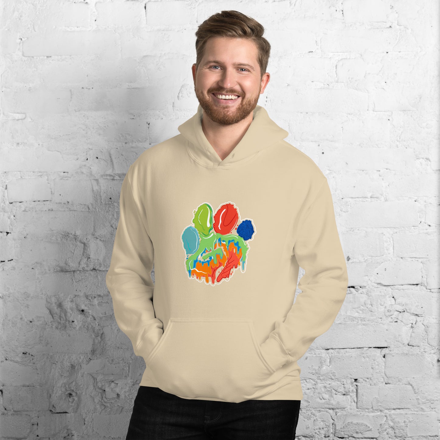 Heat Wave Paw Print Hoodie