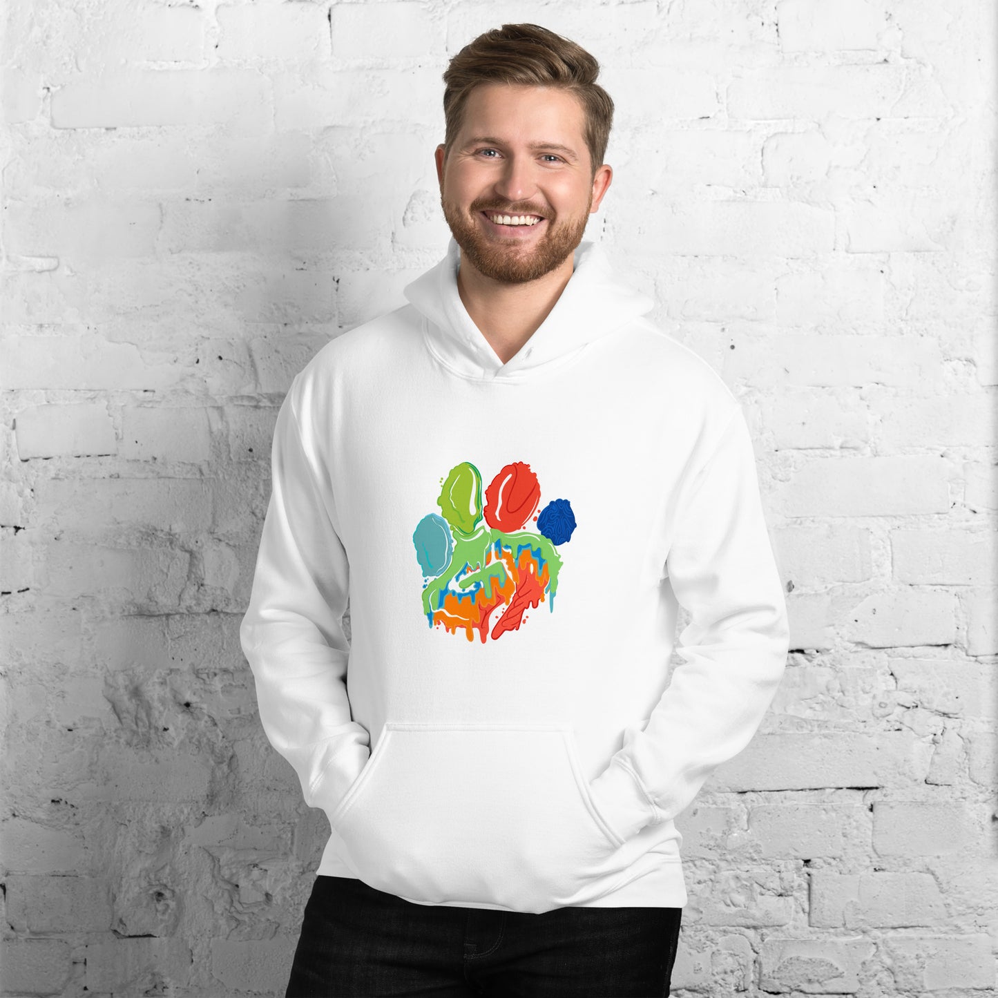 Heat Wave Paw Print Hoodie